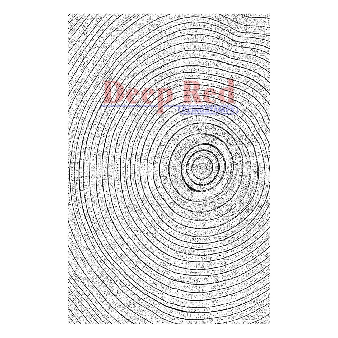 Deep Red Stamps Tree Rings Rubber Cling Stamp 4.25 x 5.5 inches